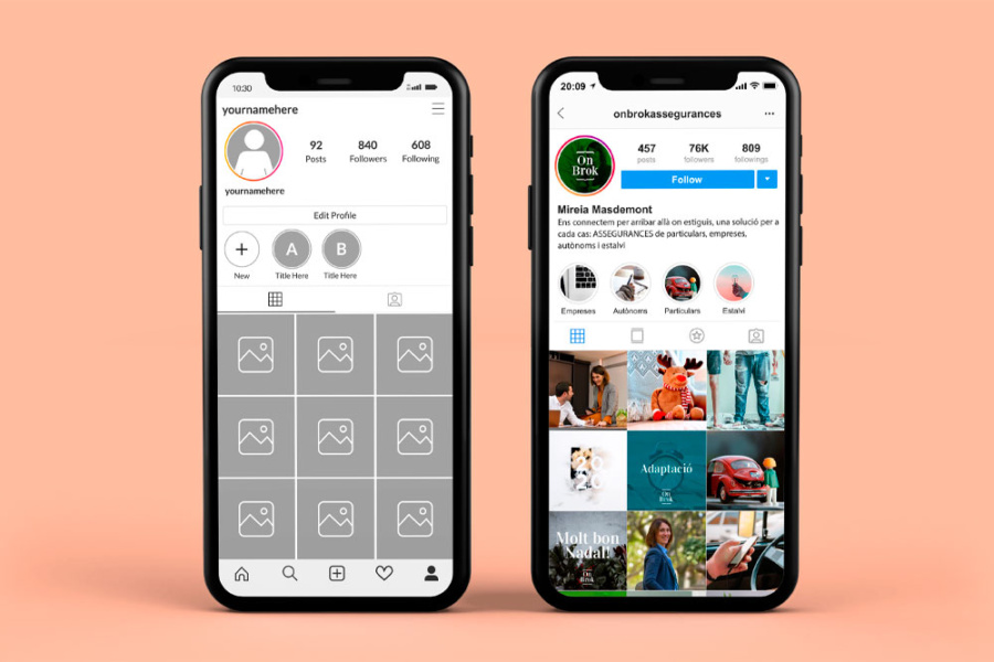 Disseny de perfil professional a Instagram